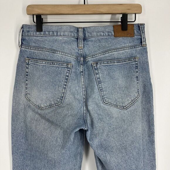 J Crew Jeans Size 28 Tall Womens Blue Demi Boot Jeans Light Wash Stretch Raw Hem - Picture 6 of 10